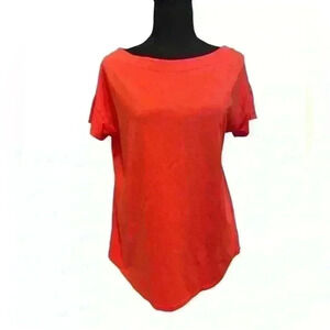 Boden Orange Supersoft Short Sleeve Top